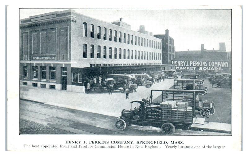 Early 1900s Henry J. Perkins Co, Springfield, MA Postcard