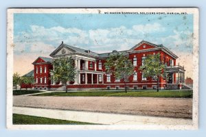 McMahon Barracks Soldiers Home Marion IN Indiana 1924 WB Postcard J16