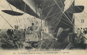 Aviation military airship nacelle Zeppelin REPUBLIC France 1910s