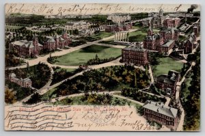 Columbia Missouri Birds Eye View Of Missouri State University Postcard O26