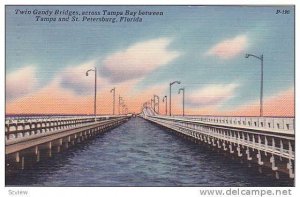 Twin Gandy Bridges, across Tampa Bay between Tampa and St. Petersburg, Florid...