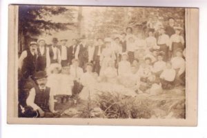 Real Photo, Large Group of People, Victorian Dress, USA