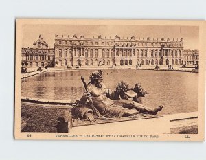 Postcard Le Château Et La Chapelle Vus Du Parc, Versailles, France