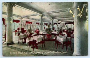 BOSTON, MA ~ Restaurant HENRY SIEGEL DEPARTMENT STORE c1910s Postcard