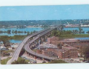 Pre-1980 BUILDINGS BY BRIDGE Moline Side Of Bridge - Moline Illinois IL hn0555