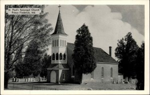 Prince Frederick Maryland MD St Paul's Episcopal Church Vintage Postcard