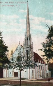 Vintage Postcard 1910 Church Our Lady Help of Christians East Orange N. J.