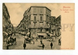 492155 Italy Messina Via Garibaldi Vintage postcard