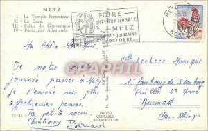 Modern Postcard Metz The Protestant Temple The Governor's Palace Station Port...