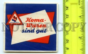 500183 GERMANY KOMA ADVERTISING Vintage match label