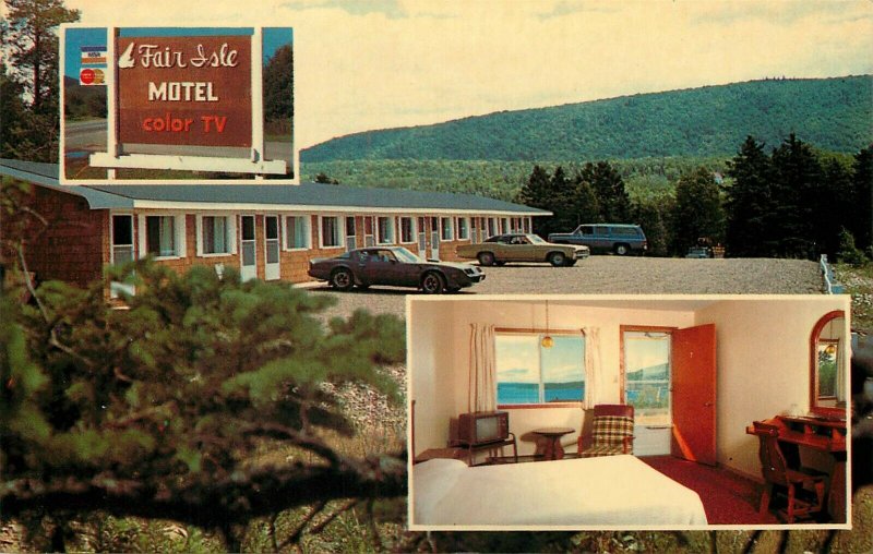 Fair Isle Motel Hotel Postcard Vintage Nova Scotia Unstamped Unused  