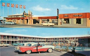 Chrome Postcard Bagdad Inn Motel Las Vegas Strip NV Cool 1950's Cars Unposted