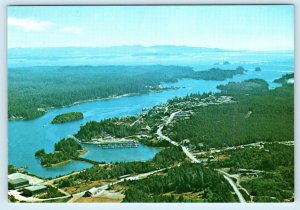 UCLUELET, Vancouver Island B.C. Canada ~ Aerial FISHING PORT 4x6 Postcard
