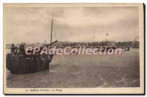 Old Postcard Berck Plage beach