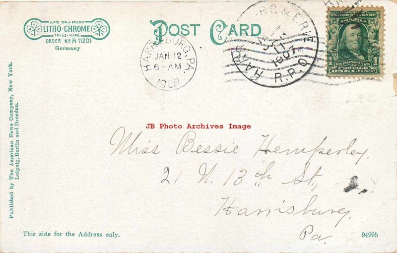 PA, Lock Haven, Pennsylvania, East Main Street, 1907 PM, American News No 94995