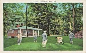 Dowagiac Michigan MI-Golf Club Course Golfers Golfing~1931 Postcard