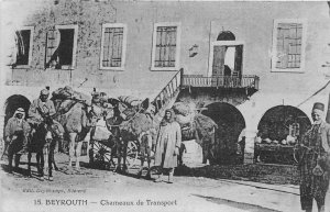 BT16125 chameaux de transport chamel Beyrouth liban lebanon