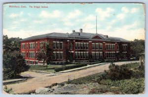 1910's WATERBURY CONNECTICUT*CT*THE DRIGGS SCHOOL BUILDING*ANTIQUE POSTCARD