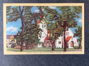 Catholic Church Of Christ The King Rutland VT Linen Postcard H1249082251