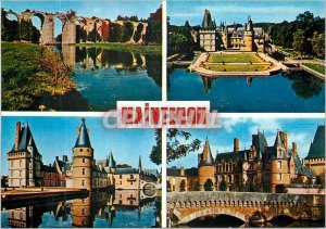 Postcard Modern Maintenon The aqueduct The castle courtyard The honor