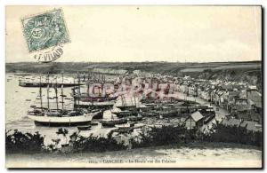 Old Postcard Cancale Houle view the Cliffs Boat