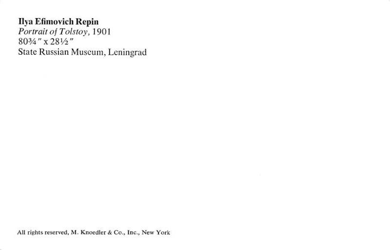 Ilya Efimovich Repin - Tolstoy