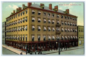 c1910 Exterior View Eutaw House Building Baltimore Maryland MD Unposted Postcard