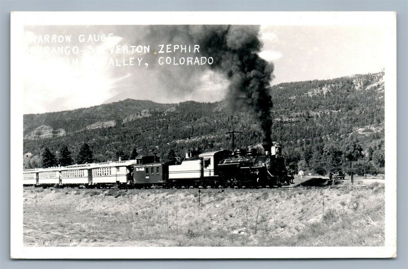 TRAIN RAILROAD COLORADO VINTAGE REAL PHOTO POSTCARD RPPC railway