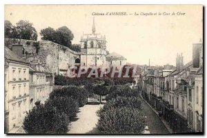 Old Postcard Chateau d'Amboise La Chapelle and the Court of Cesar