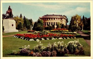 Vintage Public Library and Central Park Calgary Alberta Postcard #231 Cityscape