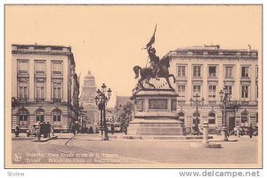 Brussel , Belgium , 1920-30s ; Place Royal et rue de la Regene