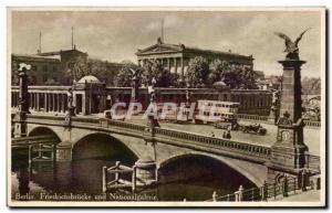 Postcard Old Berlin Nationalgalerie und Friedrichsbrücke