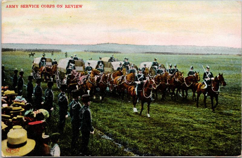 Army Service Corps On Review Ettlinger Life In Our Army Series 1907 Postcard D78