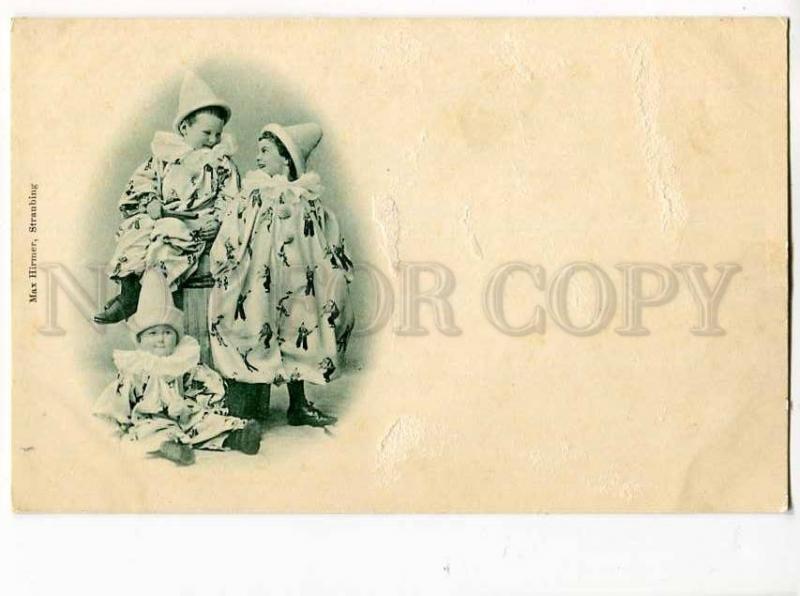 251468 CIRCUS Clown Kids Vintage Max Hirmer postcard