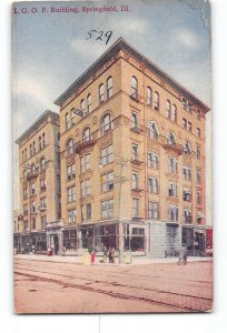 Springfield Illinois IL Postcard 1907-15 Independent Order of Odd Fellows Build