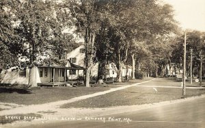 Rumford Point ME Street Scene Looking South Real Photo Postcard