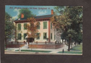 IL President Abraham Lincoln Home Springfield Illinois Postcard Political PC