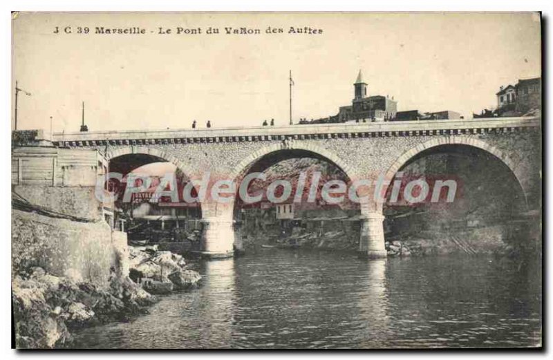 Old Postcard Marseille Pont Du Vallon Des Auftes