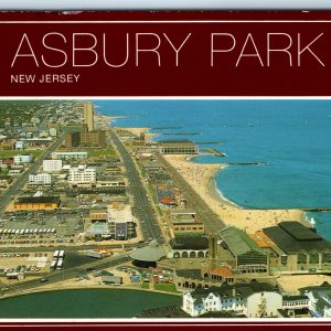 1984 Monmouth County, NJ Asbury Park Greetings Birds Eye Aerial Scheller PC A236