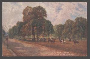 105904 HORSE Rotten Row Hyde Park Corner LONDON Vintage TUCK