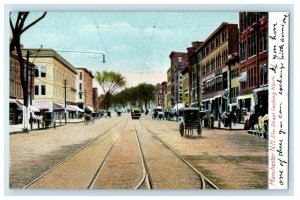 c1905s View of Elm Street, Manchester New Hampshire NH Antique Unposted Postcard 