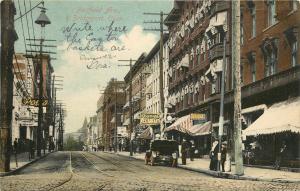 c1910 Postcard; Fairfield Ave. Street Scene, Bridgeport CT Fairfield Co. posted