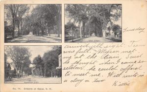 Keene New Hampshire~Washington Street-West Street-Court Street~1906 Postcard