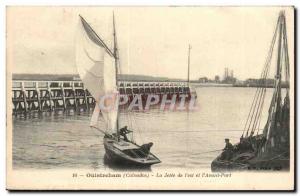 Ouistreham Old Postcard threw the s & # & # 39est and 39avant harbor (boat)