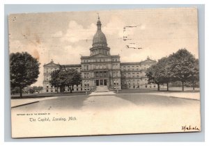 Vintage 1905 Postcard The Capitol Building and Grounds Lansing Michigan