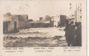 B81038 turco italian war tripoli the floods  libia lybia  front/back image