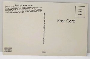 U.S.S L.Y. SPEAR  Military Vessel Postcard A11