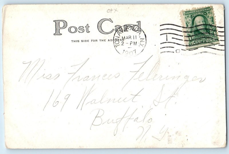 1907 The French Maid Pretty Woman With Bonnet Towanda New York NY Postcard