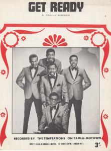 Get Ready The Temptations Tamla Motown 45 Smokey Robinson Rare XL Sheet Music