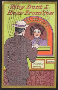 Why Dont I Hear From You Man At Special Delivery Window Used c1909